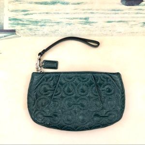 Coach Cs - Teal Patent Leather wristlet